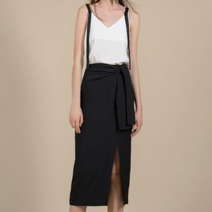 Genuine People black midi skirt